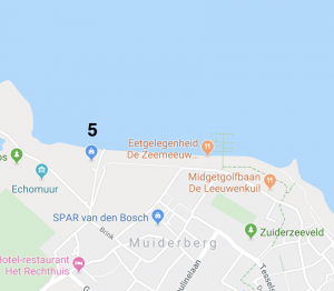 map met kitesurf locatie Muiderberg bij Amsterdam
