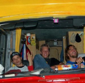 Cornelis terpstra, Michiel en Ruben in de Kitemobile camper