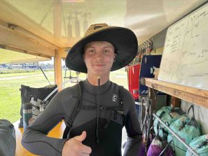 Dikke duim met de kitesurfinstructeur Gyula van Zanten